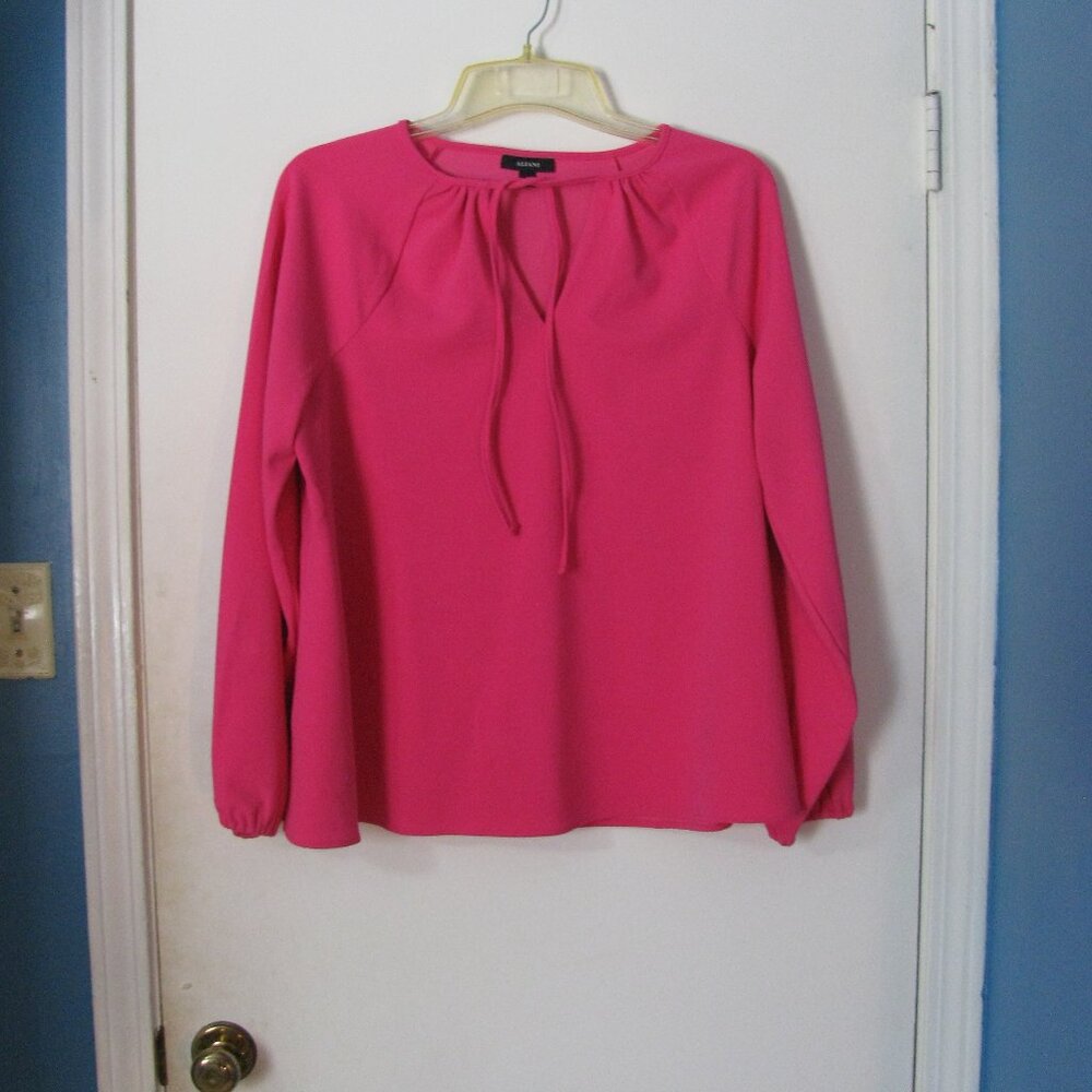 Alfani Pink Blouse Large Excellent Heavyweight Long Sleeve